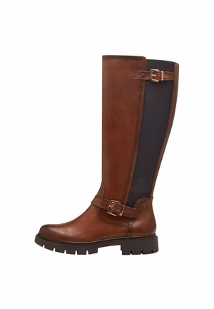 Platform boots - cognac