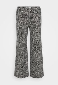 ONLMADISON ANIMAL - Wide leg - string/black