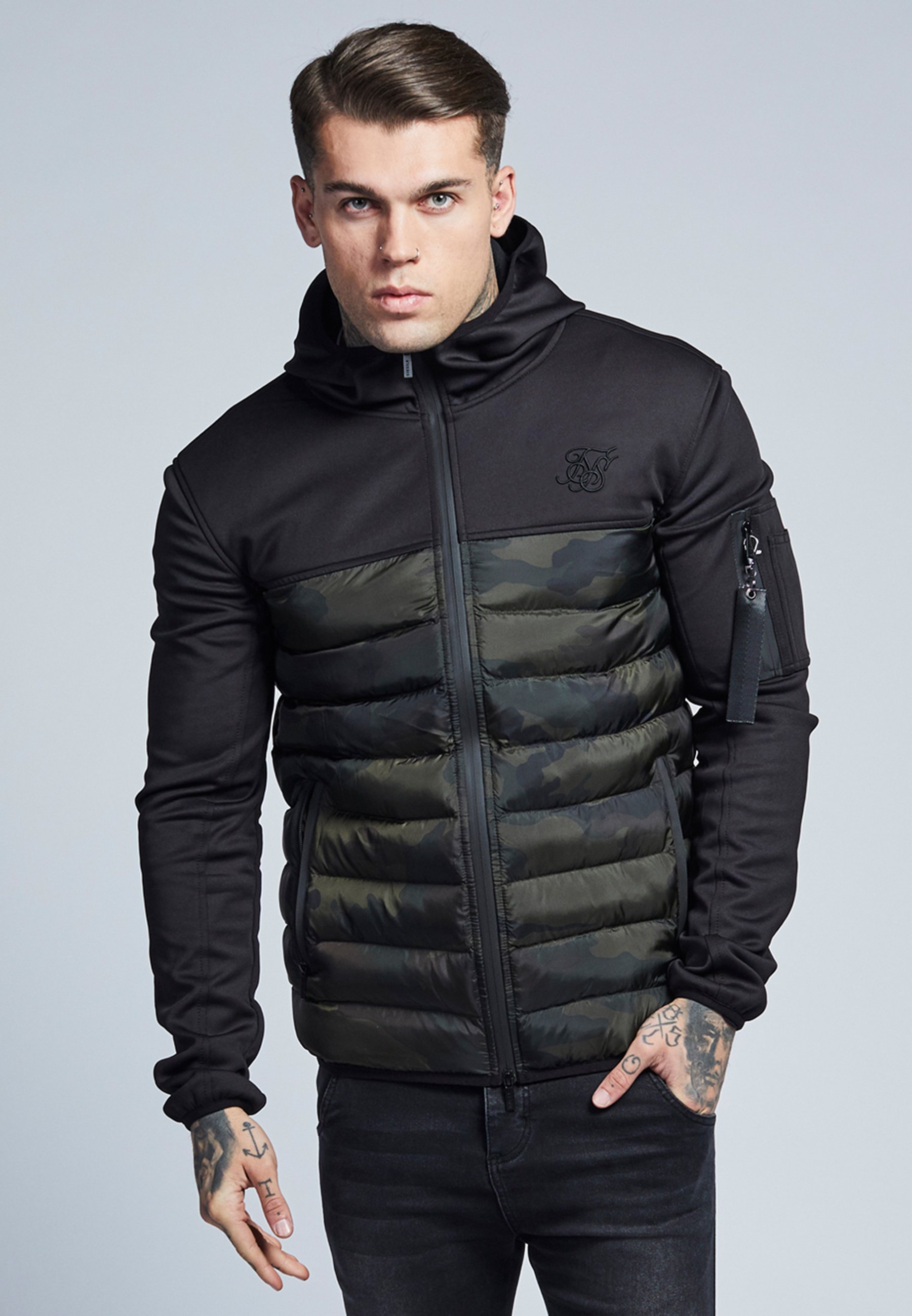 SIKSILK NEO PREME BUBBLE JACKET Übergangsjacke black SIKSILK NEO BUBBLE JACKET Übergangsjacke blackschwarz