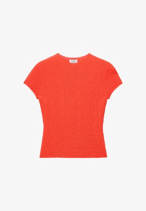 & OTHER STORIES, & OTHER STORIES MOCK-NECK TOP - T-shirt con stampa - bright orange