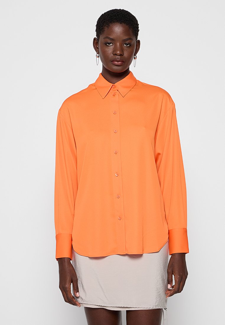 Calvin Klein Overhemdblouse oranje Calvin Klein Overhemdblouse oranje