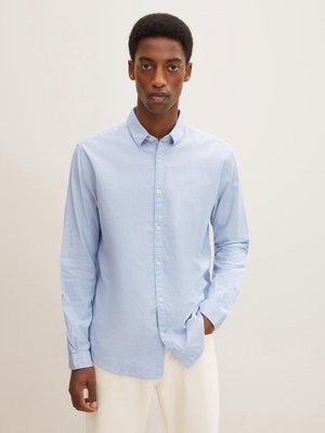 TOM TAILOR DOBBY  - Krekls - light blue/white