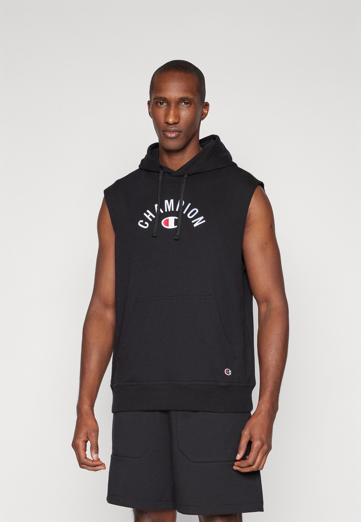 ICONS SLEEVELESS HOODIE WITH CENTRAL LOGO