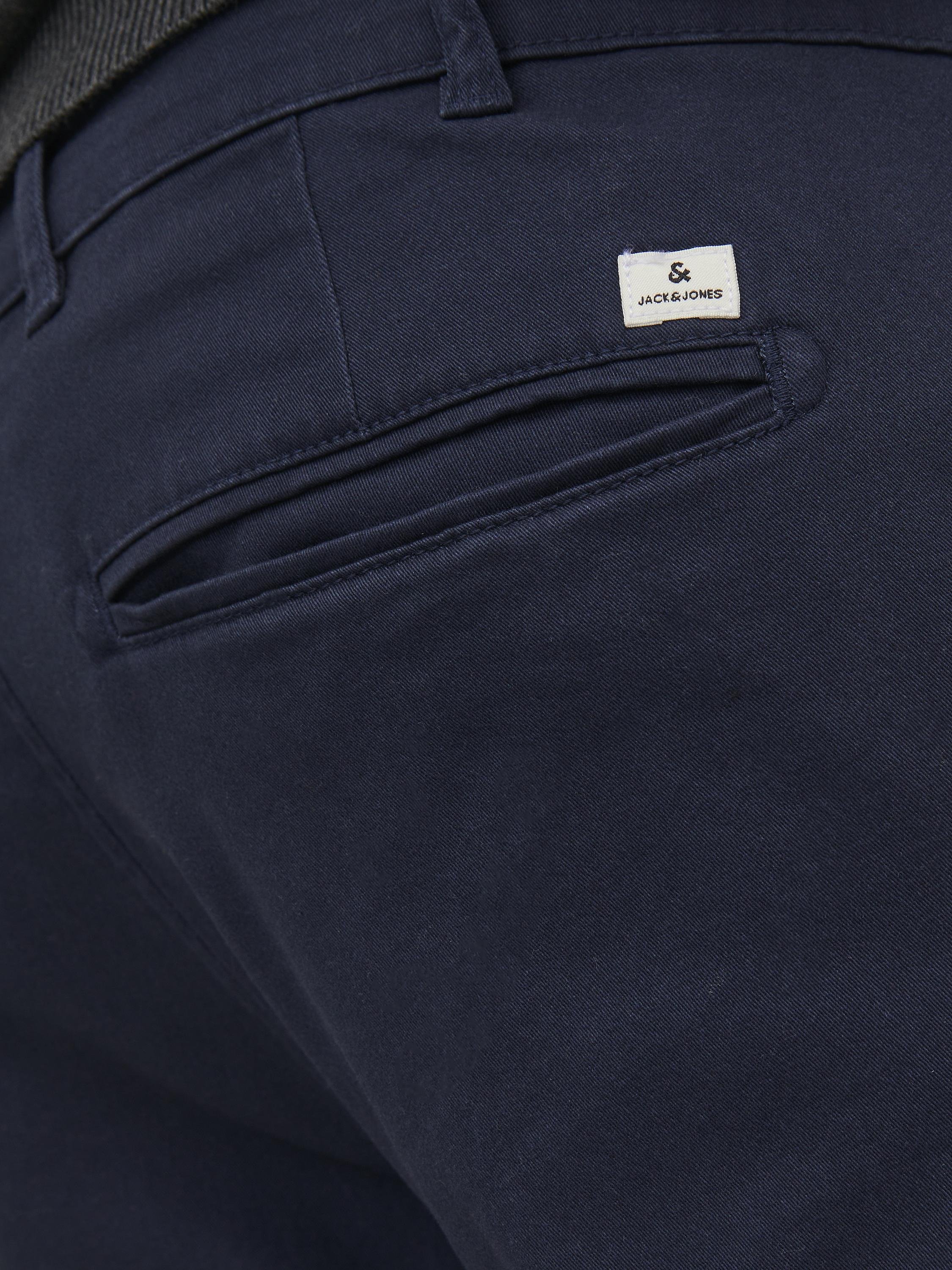 Pantalon Chino Jack & Jones - Coton Élastique, Taille Mi-haute, Style Décontracté