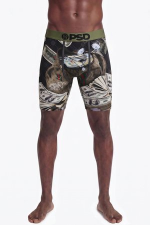PSD, Kurze Boxershorts - white black