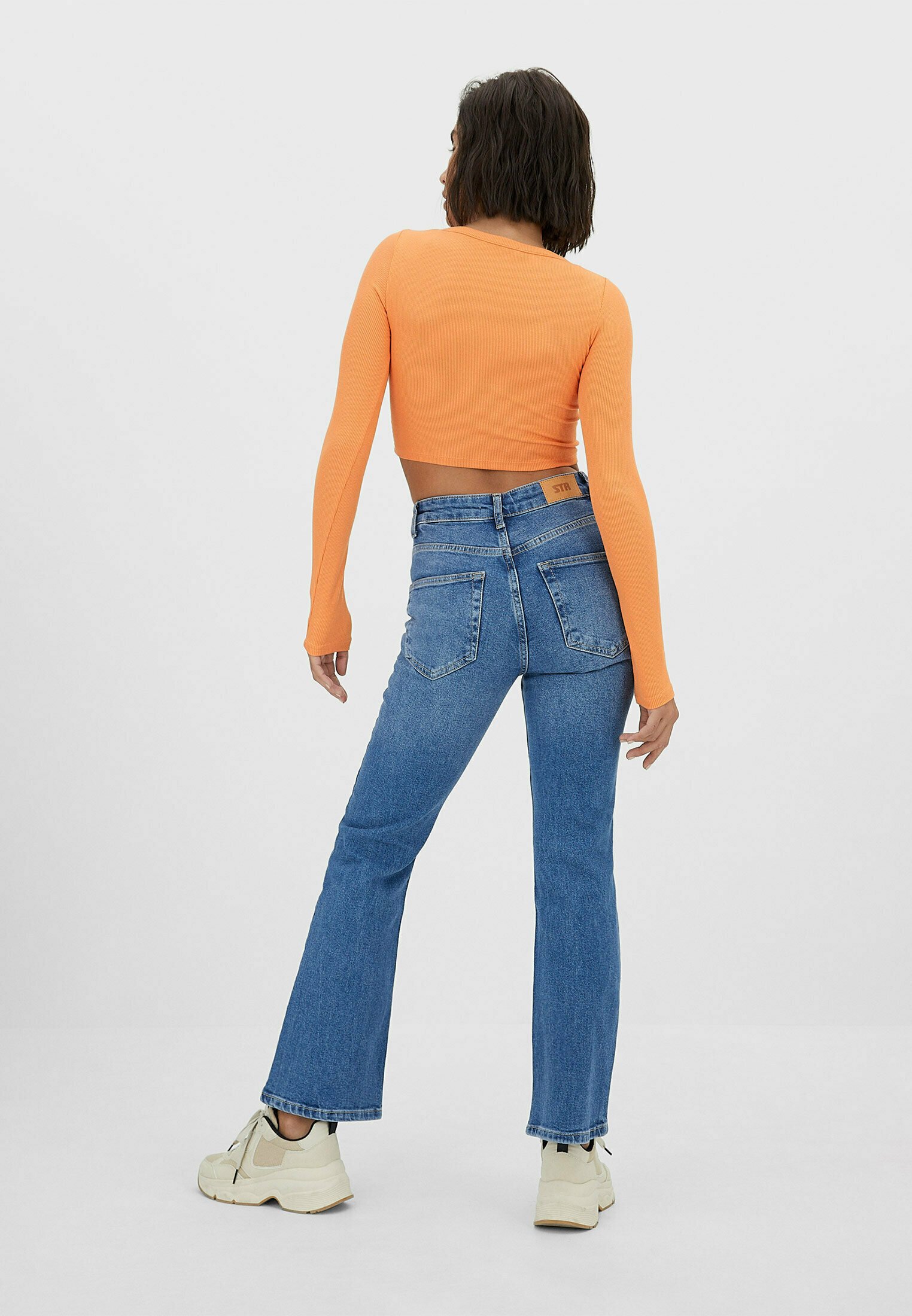 Stradivarius Jeans Bootcut - light blue/hellblau - Zalando.de