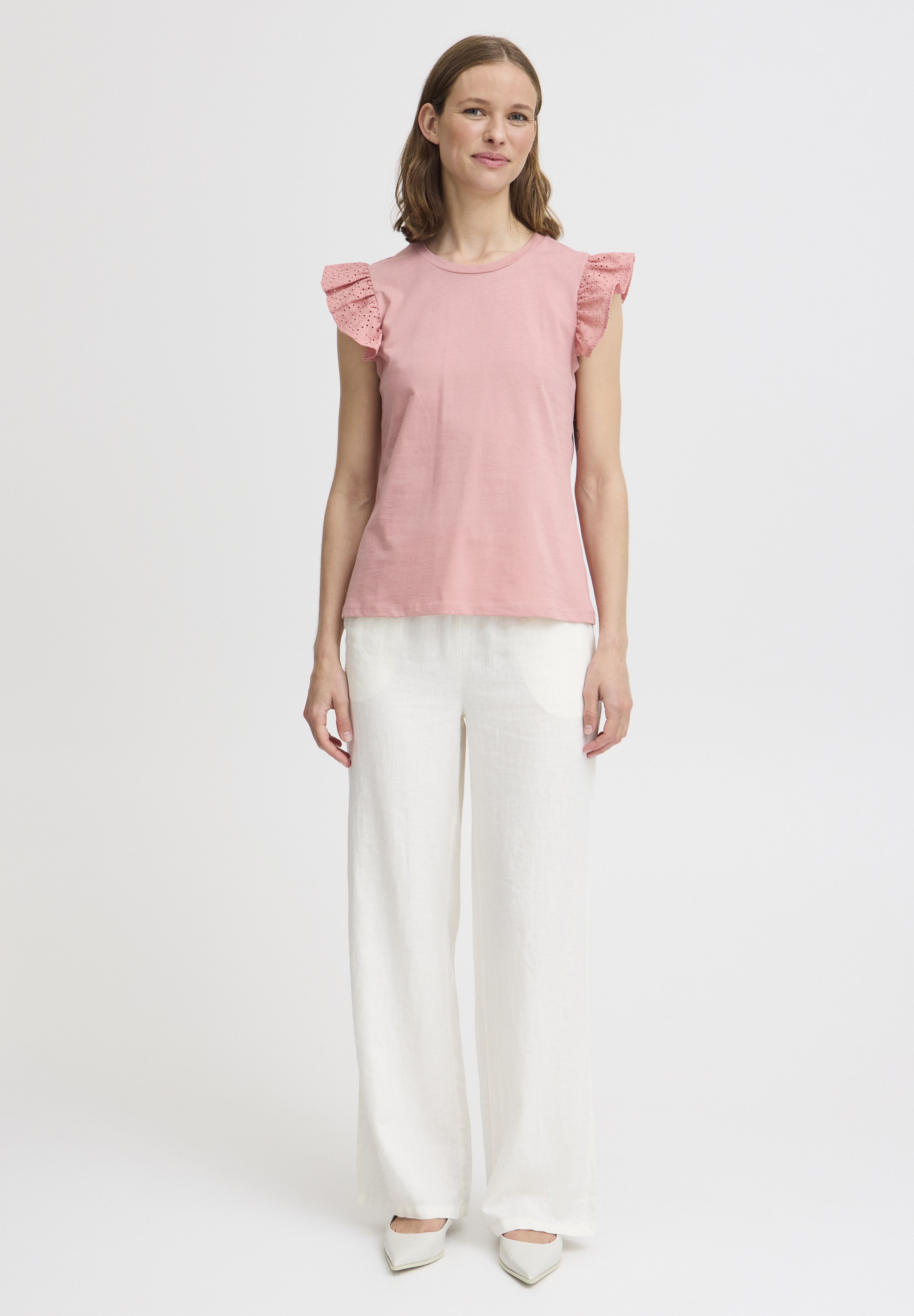 売れ筋商品|||ビーヤング Tシャツ レディース トップス BYRika - Print T-shirt - dusty rose b.young by Zalando BYRika - T-shirt print - dusty rose/roze
