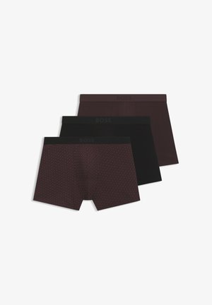 BOSS, 3 PACK - Pikad bokserid - open brown