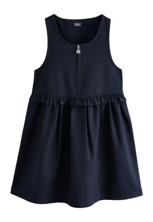 Next REGULAR FIT - ZIP FRONT FRILL WAIST SCHOOL PINAFORE - Denní šaty - navy blue
