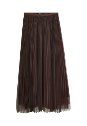 Next REGULAR FIT - Gonna a pieghe - chocolate brown