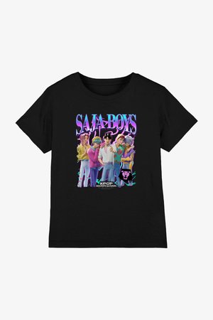 NETFLIX, KPOP DEMON HUNTERS SAJA BOOTLEG - Print T-shirt - mottled black