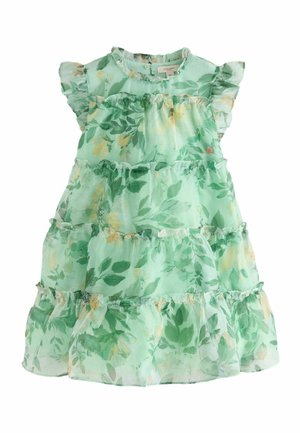 REGULAR FIT - FRILL TIERED ORGANZA  - Dienas kleita - green elowen peony