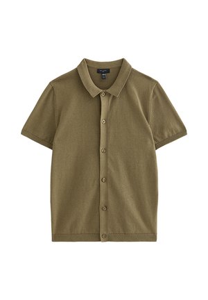 New Look, REGULAR BUTTON THROUGH POLO TOP - Camisa - olive