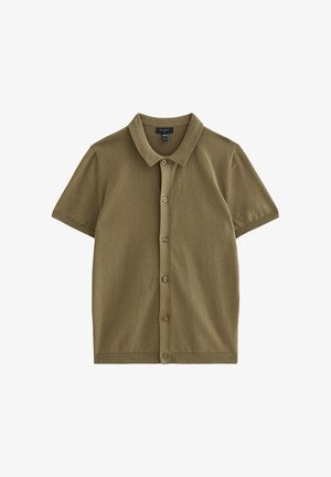New Look, REGULAR BUTTON THROUGH POLO TOP - Camisa - olive