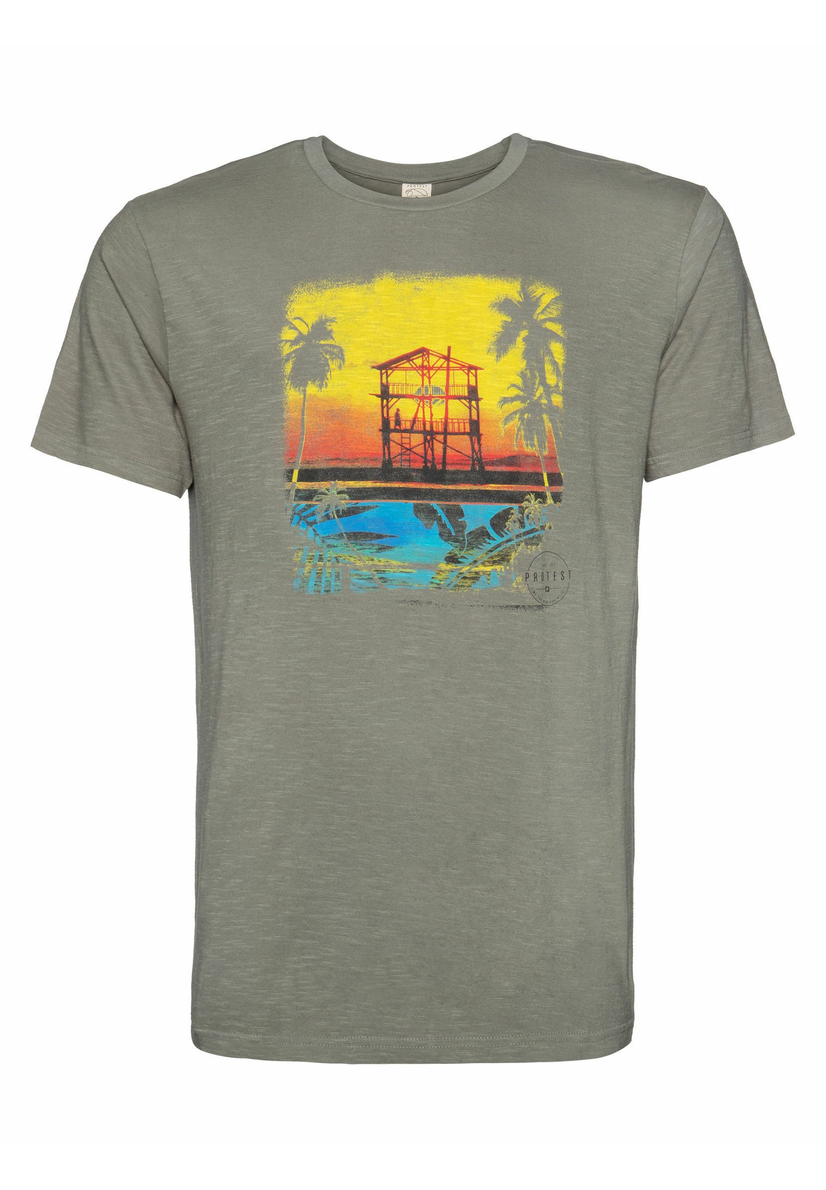 Protest STANTON T shirt print grey green Zalando.nl Protest STANTON T shirt print off whiteyellow Zalando.nl