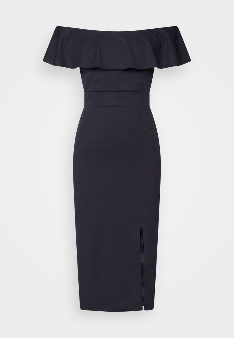 WAL G TALL - CAMILLE RUFFLE MIDI - Cocktailjurk - navy blue, Vergroten