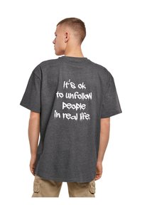 Merchcode Tricou cu imprimeu - charcoal