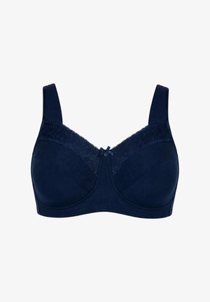 Ulla Popken, LACE PANEL RELIEF BRA - Soutien-gorge à armatures - midnight blue