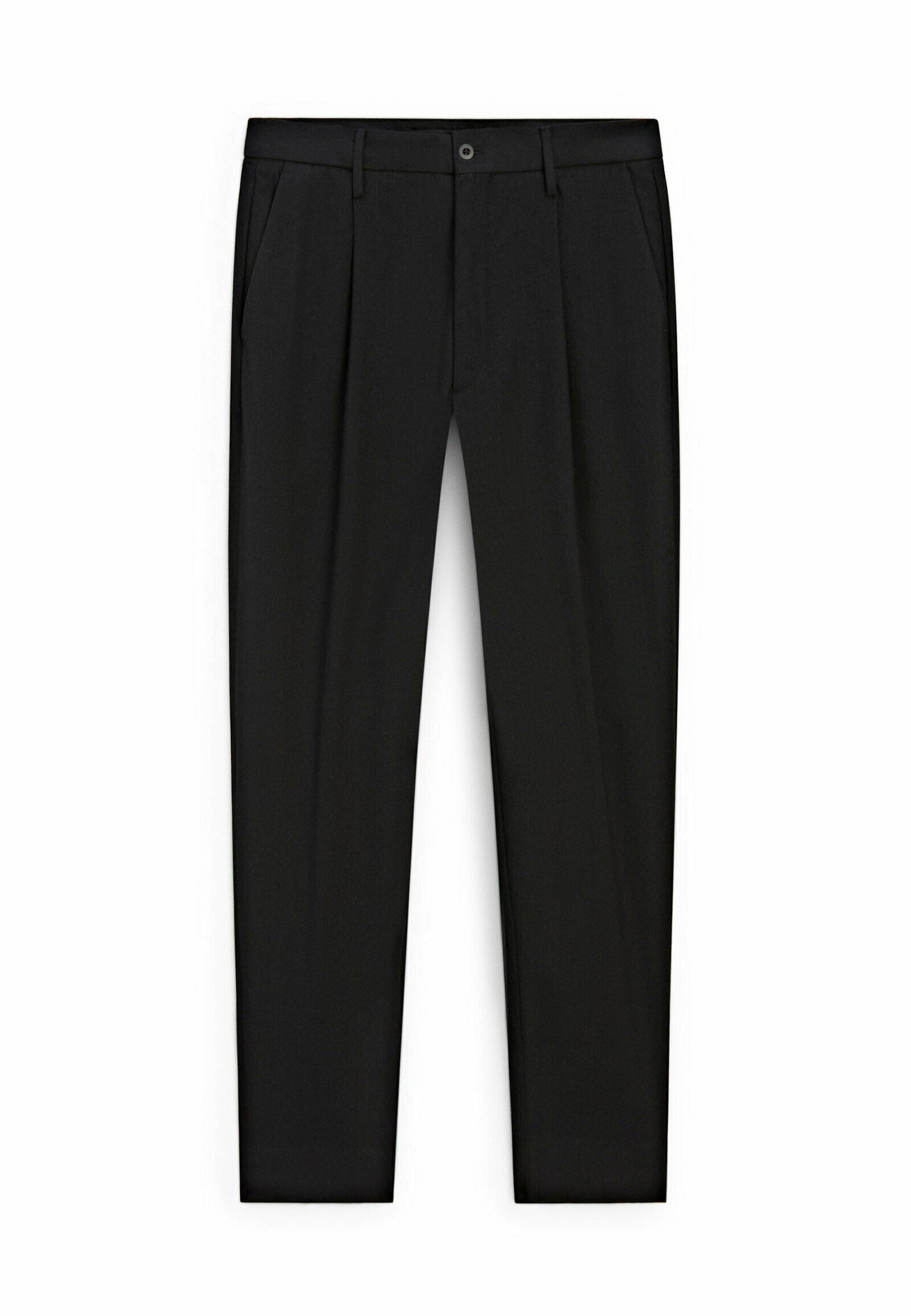 ★ Massimo Dutti★ Multistripe texture pants 05031917060 Striped voluminous fabric trousers · Black · Dressy