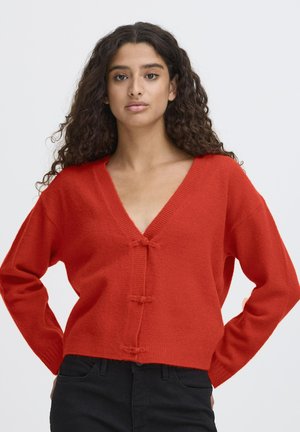 Cardigan - fiery red