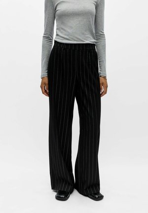 Object, OBJLISA WIDE PANT AOP NOOS - Pantalon classique - black