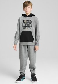 Puma WINNING SHOT - Felpa con cappuccio - medium gray heather