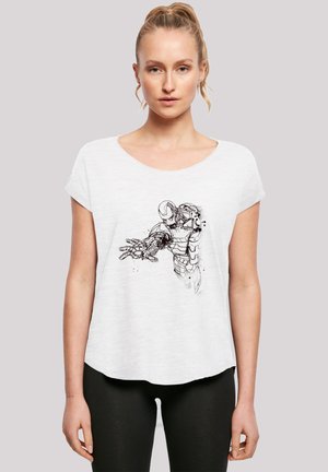 MARVEL AVENGERS IRON MAN MONO LINE SUPERHEROES - Print T-shirt - white