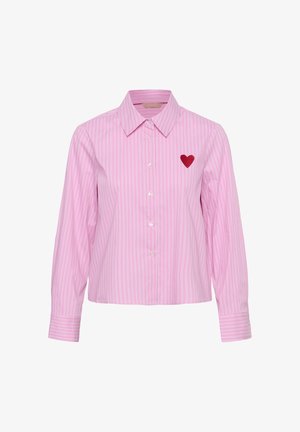 Culture, CUEBONY SHORT - Blúzka so zapínaním na gombíky - pink stripe
