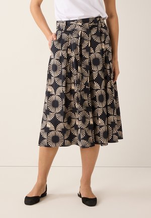 MIT PRINT - A-Linien-Rock - black beige