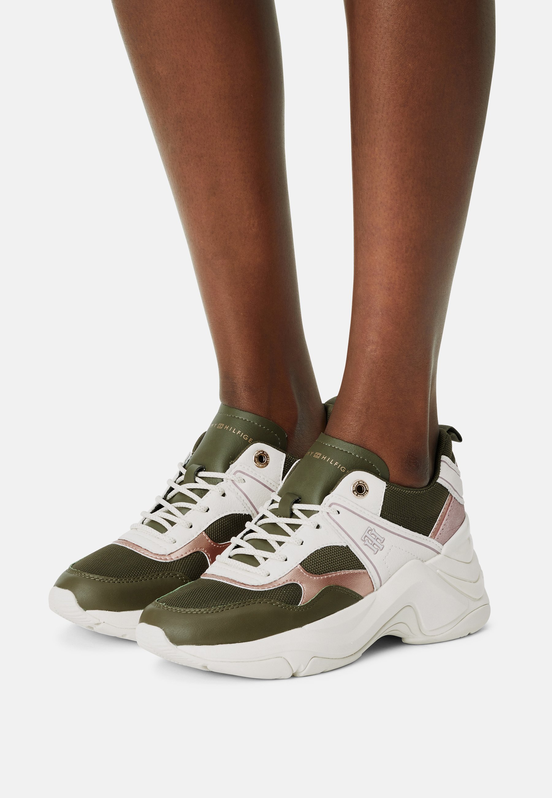 Tommy Hilfiger FASHION - Baskets basses - army green/kaki - ZALANDO.FR