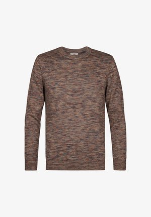 Petrol Industries, MARLED CREW NECK KNIT STONEGATE - Strickpullover - saddle brown