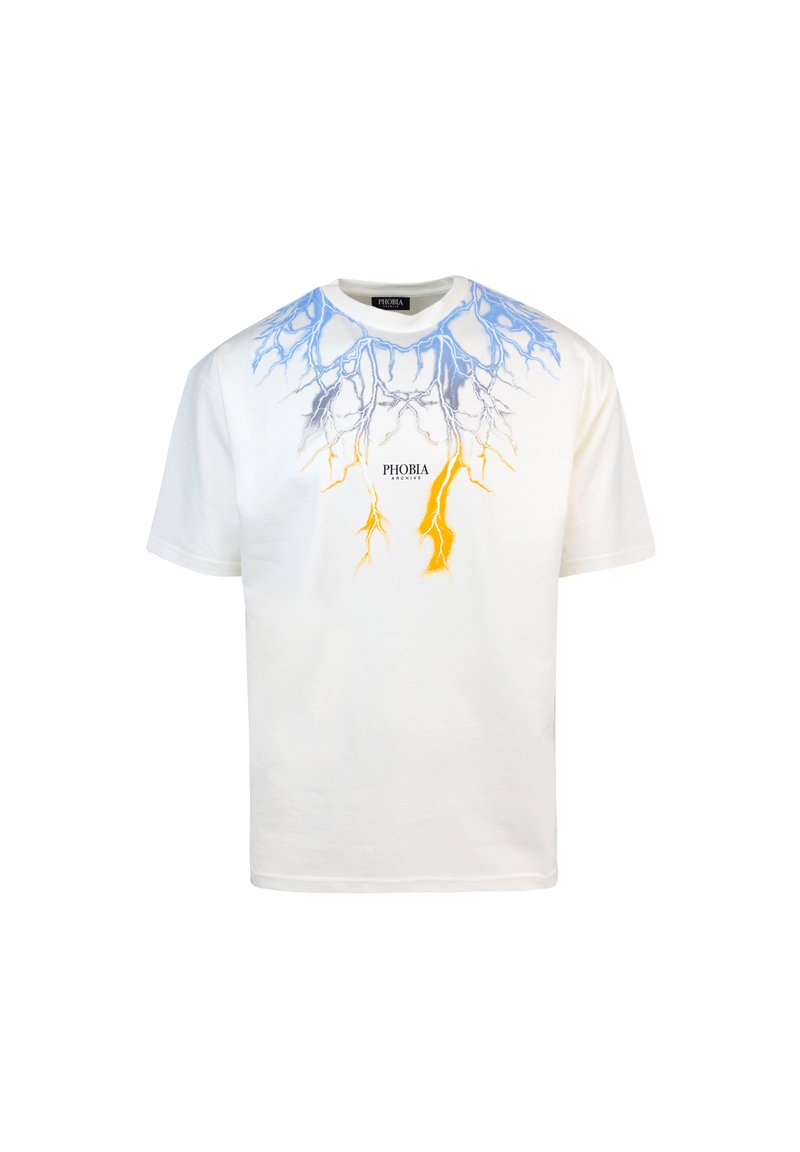 PHOBIA ARCHIVE LIGHTNING  - T-shirt con stampa - bianco