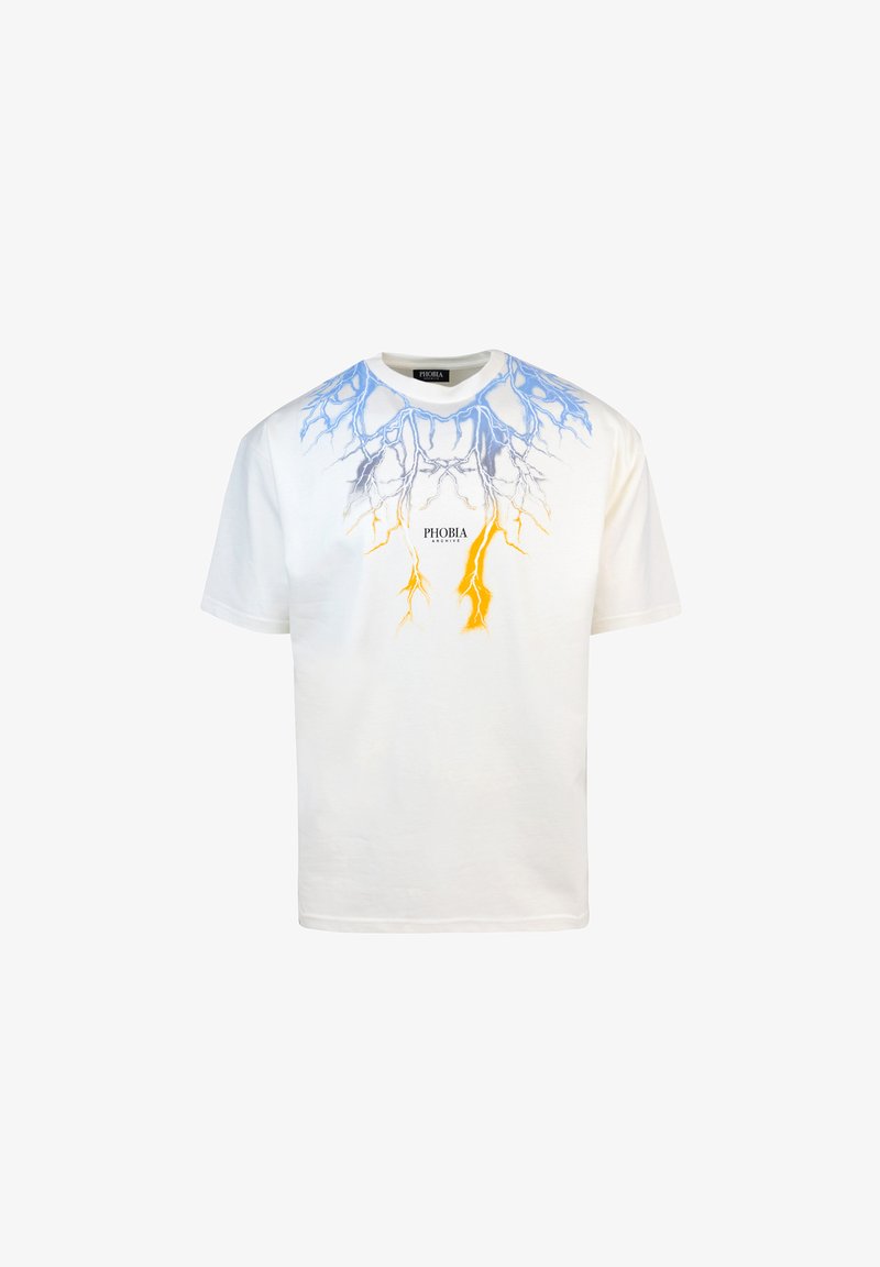 PHOBIA ARCHIVE LIGHTNING - T-shirt con stampa - bianco