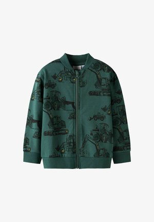 Športna jopa s kapuco na zadrgo - bistro green