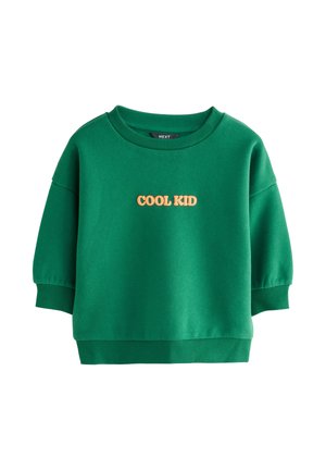 Next PRINTED CREW NECK - Sweater - green orange