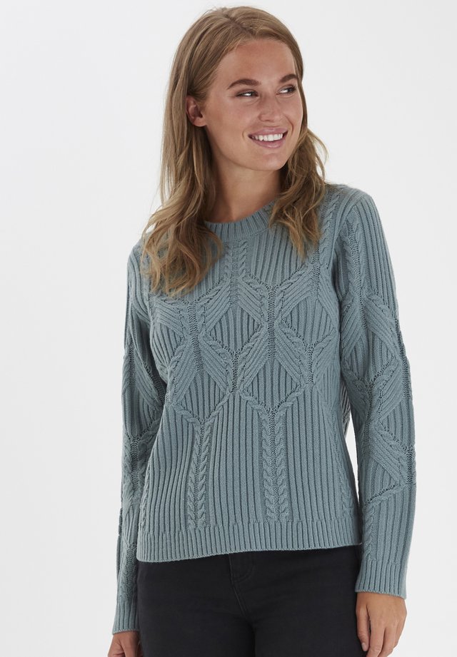 BYNAJA - Strikpullover /Striktrøjer - goblin green