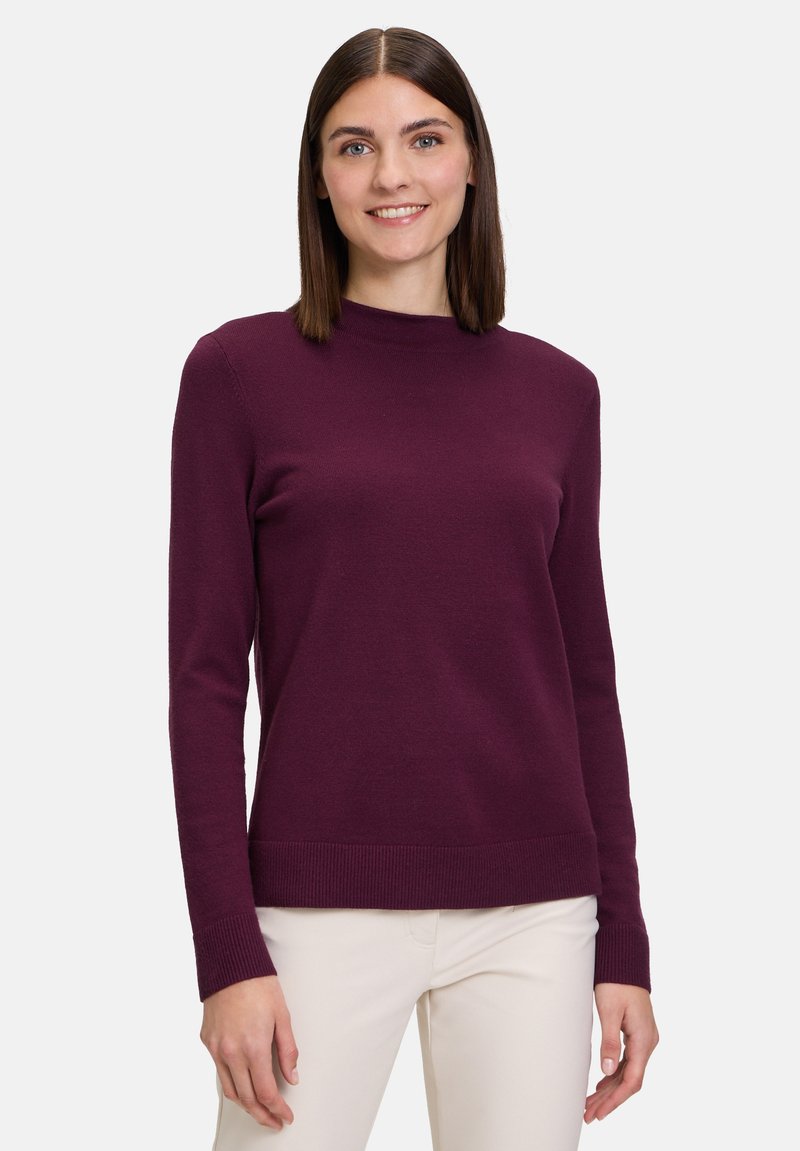 Betty Barclay BASIC-MIT STEHKRAGEN - Svetrík - dark aubergine
