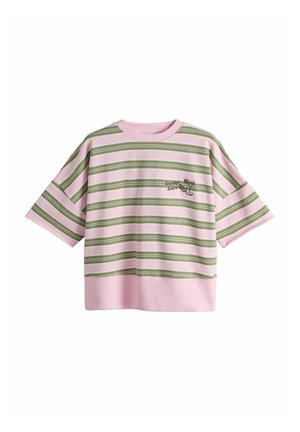 Next, Tričko s potlačou - cream pink green