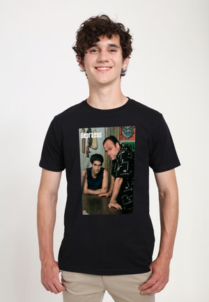 Henry Tiger SOPRANOS TONY & CHRISTOPHER - T-shirts print - black