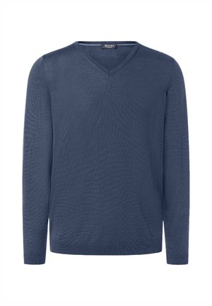 MAERZ Muenchen PULLOVER V-AUSSCHNITT - Strickpullover - nimes blue