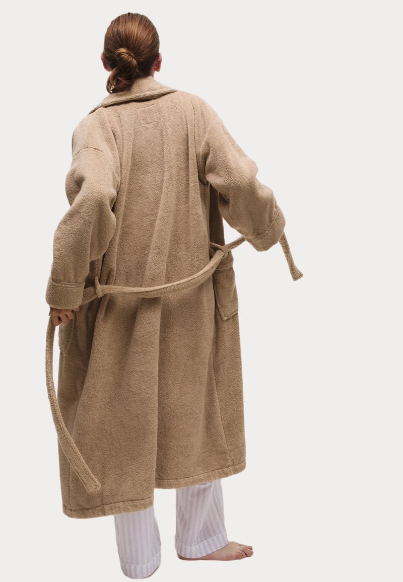 marks and spencer ladies dressing gowns & gown - buff/brown Fabrication:Jacquard