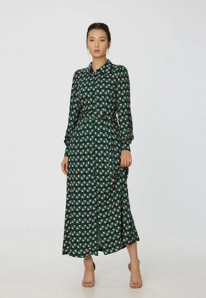 LONGUE À IMPRIMÉ GÉOMÉTRIQUE - Robe longue - vert