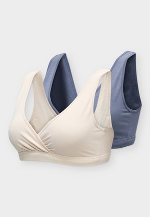 Lindex, MATERNITY WRAP TOP - Soutien-gorge d’allaitement - dark dusty grey