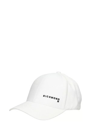 Cappellino da baseball bianco con la scritta "RICHMOND" in testo nero nella parte anteriore. Il cappellino ha una visiera curva e una corona strutturata.