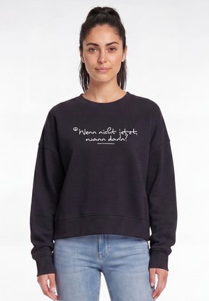 watapparel, WENN NICHT JETZT WANN DANN - Sweatshirt - black