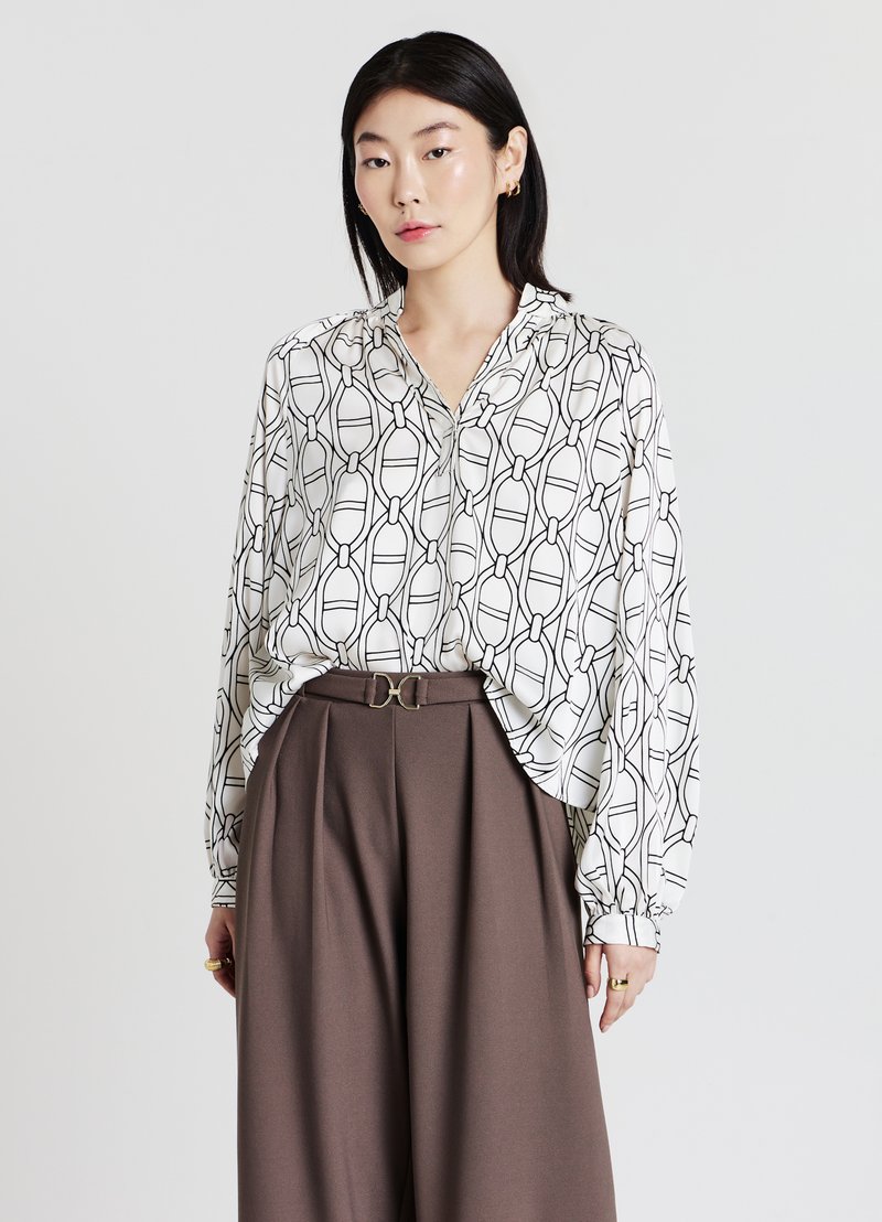 Calliope Bluse - var bianco lana
