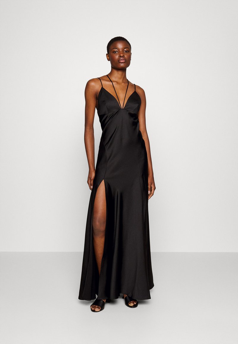 pinko valpolicella satin dress Pinko Valpolicella Satin Dress In Limo Black - 60% Off