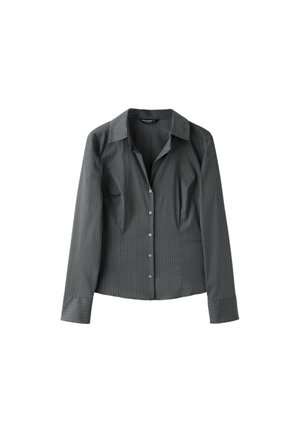Stradivarius, FITTED BASIC SHIRT - Chemisier - dark grey