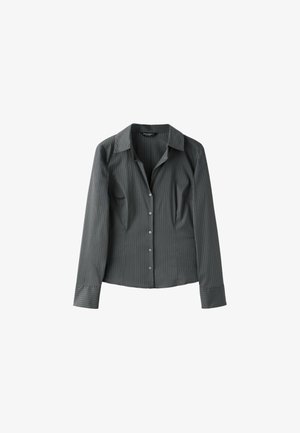 Stradivarius, FITTED BASIC SHIRT - Chemisier - dark grey