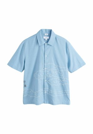 Next, REGULAR FIT - LICENSED HOKUSAI WAVE TEXTURED SHORT SLEEVE  - Hemd - blue